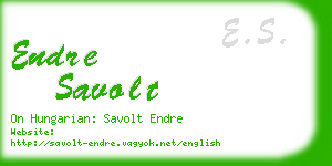 endre savolt business card